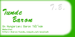 tunde baron business card